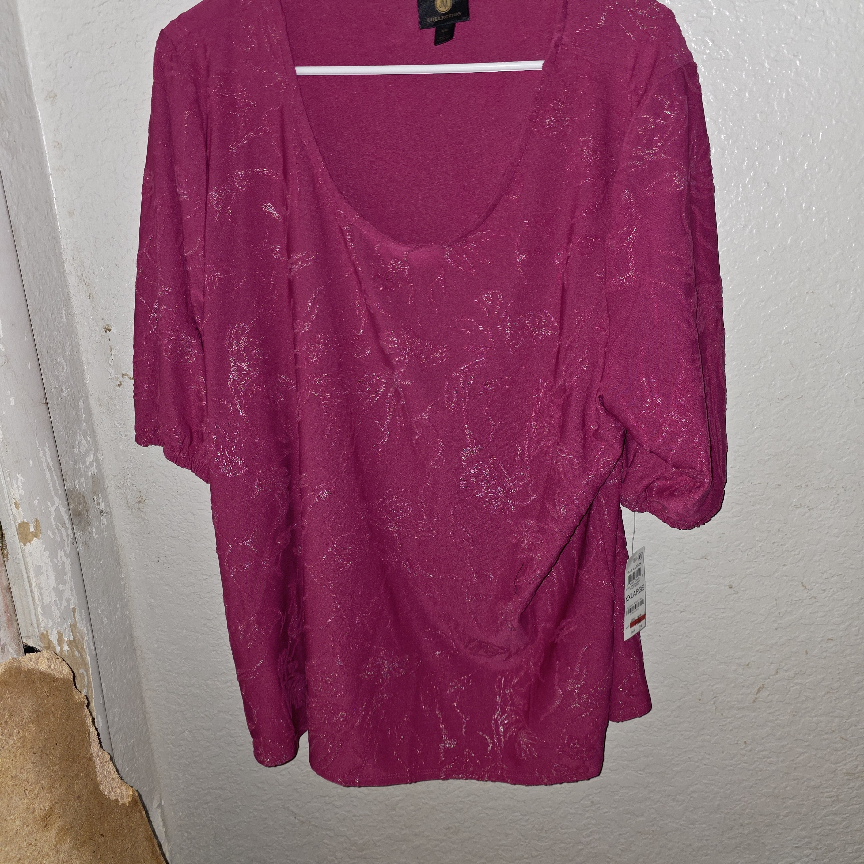 Jm Collection Fuchsia Blouse